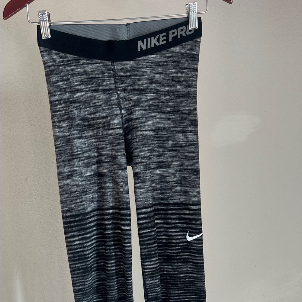 Nike Pro Charcoal and Black Leggings